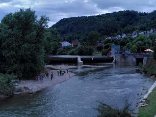 Neckar bei Horb, Ansicht flußaufwärts